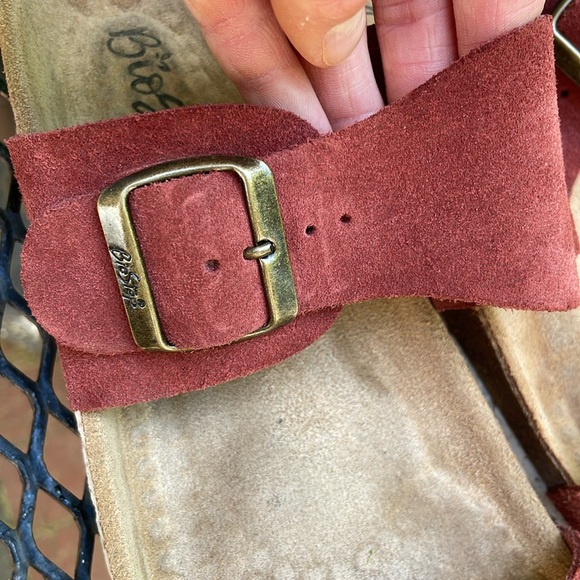 BioStep red/maroon leather sandal - Picture 2 of 7